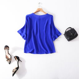 施悦名中袖宽松纯色真丝T恤衫 2018夏季气质精品女装