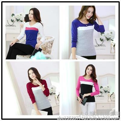 大众服饰 优质女式T恤厂家直销，低价批发尽享高清细节展示